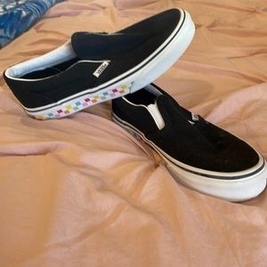 Girls black Vans size 3